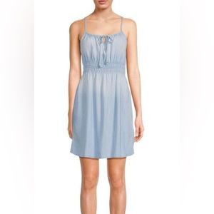 NWOT Cloth & Stone Blue Smocked Mini Dress